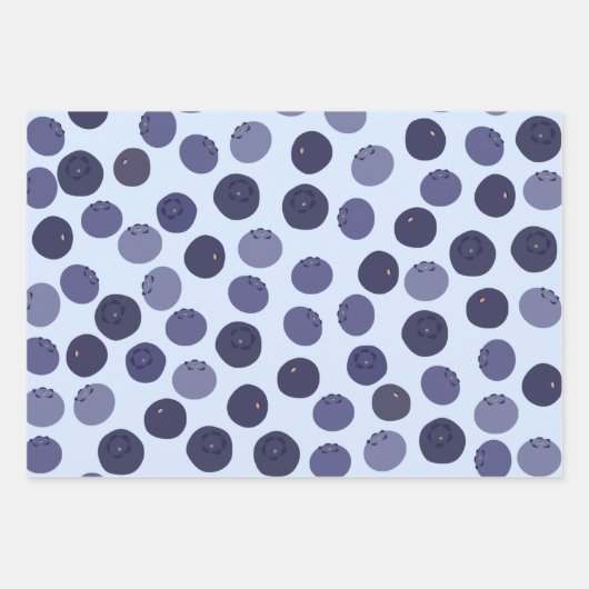 Blueberry Pattern Inpakpapier Vel (Voorkant 3)