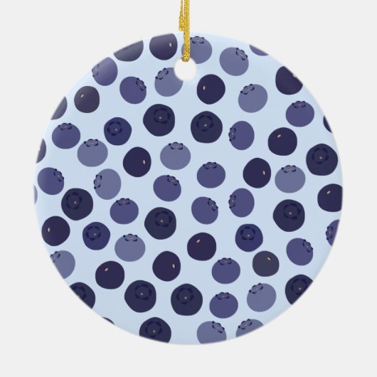 Blueberry Pattern Keramisch Ornament (Achterkant)