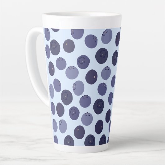 Blueberry Pattern Latte Mok (Linkerhoek)