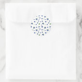 Blueberry Pattern Ronde Sticker (Tas)