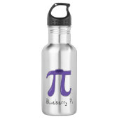 Blueberry Pi Cute Math Pi Day Bouteille d'eau vert (Devant)