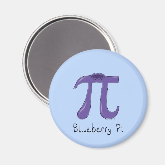 Blueberry Pi Cute Math Pi Day Magnet (Recto/Verso)