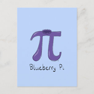 Blueberry Pi Cute Wiskunde Pi Day Briefkaart