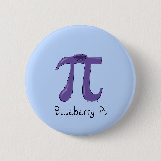 Blueberry Pi Cute Wiskunde Pi Day Button Pin (Voorkant)