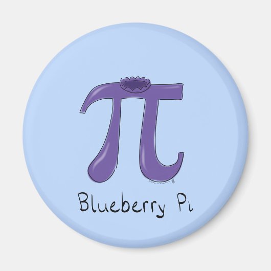 Blueberry Pi Cute Wiskunde Pi Day Magnet Magneet (Voorkant)