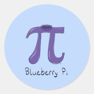 Blueberry Pi Cute Wiskunde Pi Day Stickers