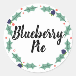 Blueberry Pie Eetlabels Ronde Sticker
