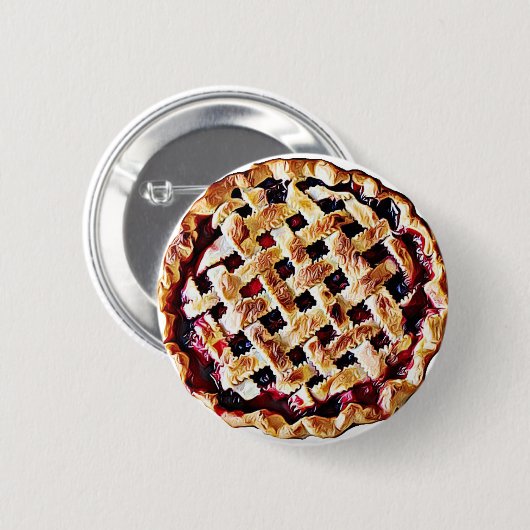 Blueberry Pie Fun Food Button (Voorkant /achterkant)