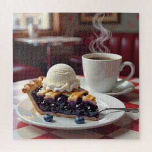 Blueberry Pie, ijs en koffie Legpuzzel