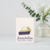 Blueberry Pie Slice Bakery Restaurant Pastry Chef Visitekaartje (Staand voorkant)
