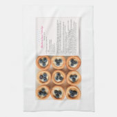 Blueberry-receptenhanddoek Theedoek (Verticaal)