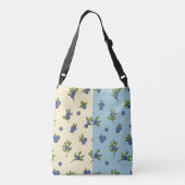 Blueberry Repeat Pattern – Pastel Vibe Crossbody Tas (Achterkant)