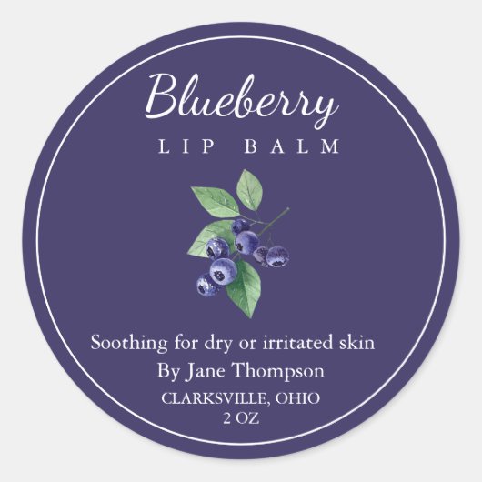 Blueberry Salve / Balm Label (Voorkant)