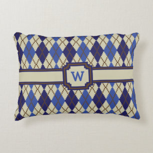 Blueberry Scone Argyle Accent Pillow Decoratief Kussen