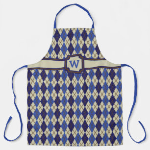 Blueberry Scone Argyle All-Over Print Schort