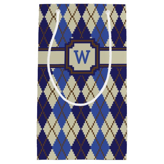 Blueberry Scone Argyle Gift Bag Klein Cadeauzakje (Voorkant)