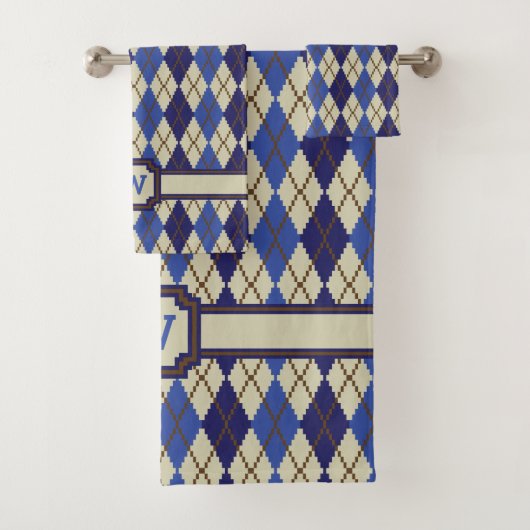 Blueberry Scone Argyle Handdoek Set (Insitu)