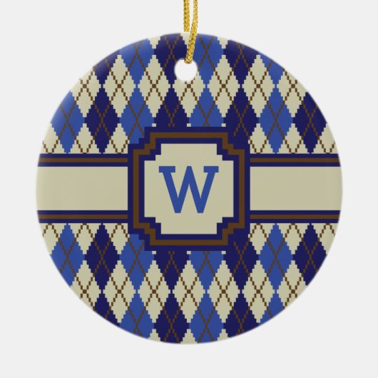 Blueberry Scone Argyle Ornament (Voorkant)