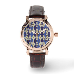 Blueberry Scone Argyle Watch Horloge