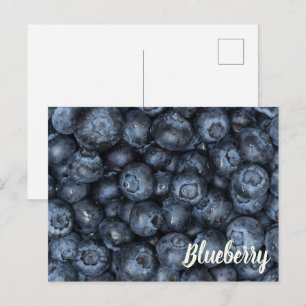 Blueberry Sluiten Detail voor Vegans Feestdagenkaart