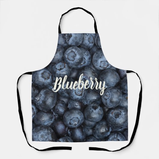 Blueberry Sluiten Detail voor Vegans Schort (Voorkant)