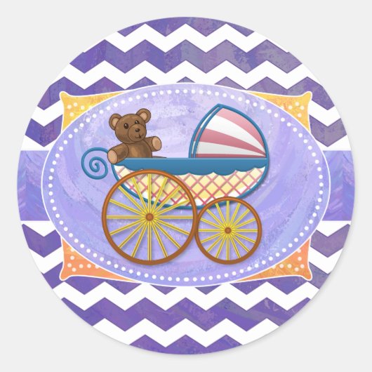 Blueberry Smear Baby Stuff Ronde Sticker (Voorkant)
