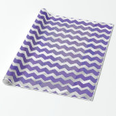 Blueberry Smear Chevron Pattern Cadeaupapier (Uitgerold)