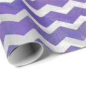 Blueberry Smear Chevron Pattern Cadeaupapier (Rol Hoek)