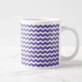 Blueberry Smear Chevron Pattern Jumbo Mok (Rechts)
