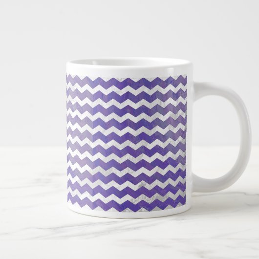 Blueberry Smear Chevron Pattern Jumbo Mok (Rechts)