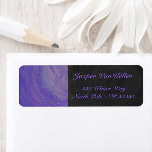 Blueberry Smear Elegant Monogram Etiket (Insitu)