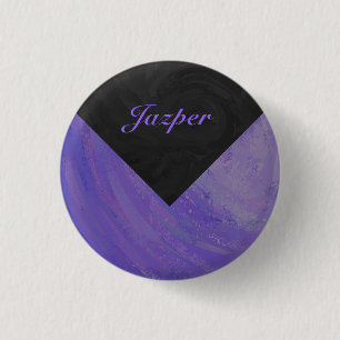Blueberry Smear en Black Monogram Ronde Button 3,2 Cm