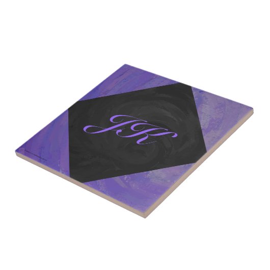 Blueberry Smear en Black Monogram Tegeltje (Zijkant)