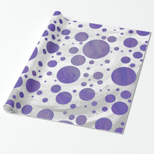 Blueberry Smear Polka Dot Cadeaupapier