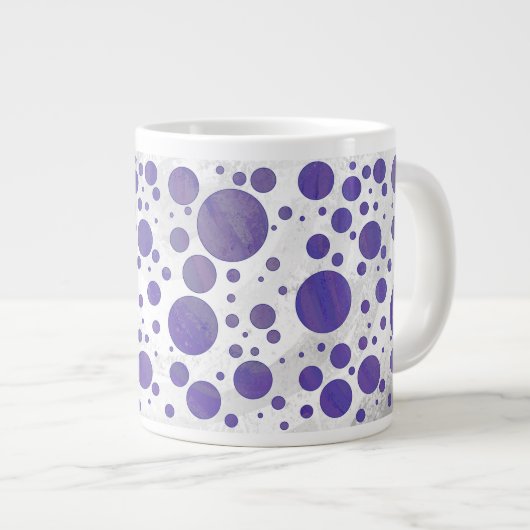 Blueberry Smear Polka Dot Extra Grote Mok (Voorkant rechts)