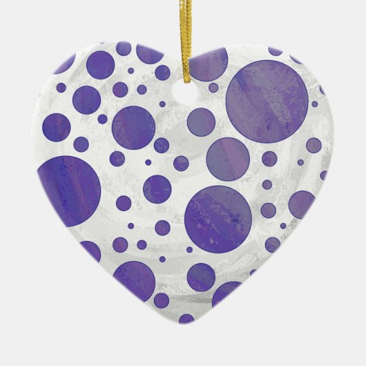 Blueberry Smear Polka Dot Keramisch Ornament (Voorkant)