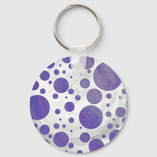Blueberry Smear Polka Dot Sleutelhanger (Voorkant)
