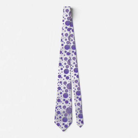 Blueberry Smear Polka Dot Stropdas (Voorkant)