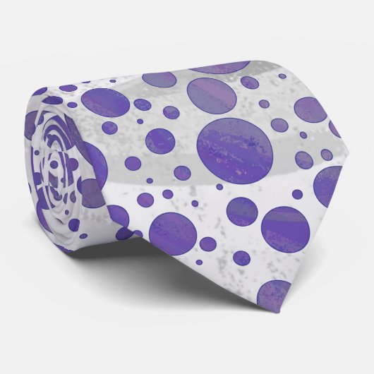 Blueberry Smear Polka Dot Stropdas (Opgerold)