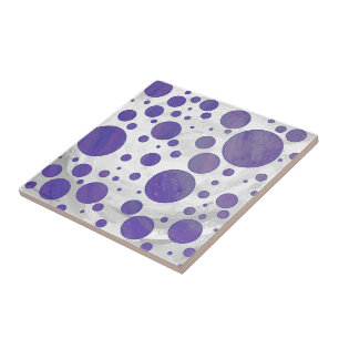 Blueberry Smear Polka Dot Tegeltje