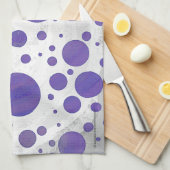 Blueberry Smear Polka Dot Theedoek (Quarter Fold)