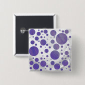 Blueberry Smear Polka Dot Vierkante Button 5,1 Cm (Voorkant /achterkant)