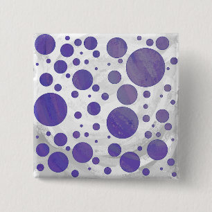 Blueberry Smear Polka Dot Vierkante Button 5,1 Cm