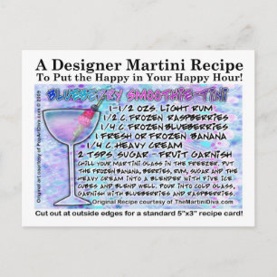 Blueberry Smoothie Martini Recept Kaart Briefkaart