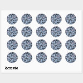 Blueberry-Stickers Ronde Sticker (Vel)