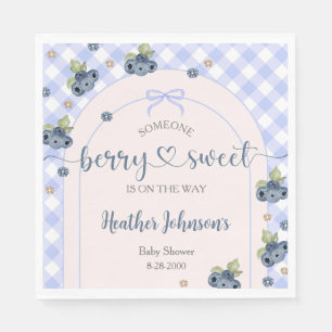 Blueberry Sweet Baby Boy Baby shower Servet