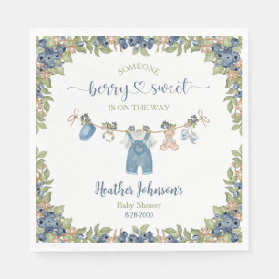 Blueberry Sweet Clothesline Baby shower Servet