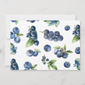 Blueberry Sweet First Birthday Photo Invitation (Dos)