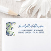 Blueberry Sweet Return-adres Etiket (Insitu)