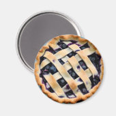 Blueberry taart met Fancy korst Magneet (Voorkant / Achterkant)